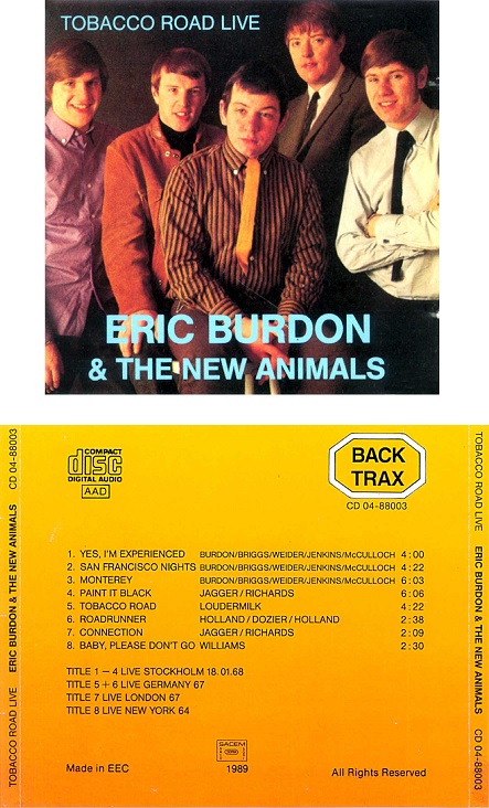 tobacco road the animals ERIC BURDON - & THE NEW ANIMALS