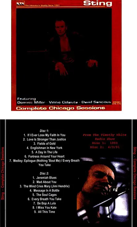 STING - Complete Chicago Sessions - Crimson Records